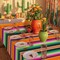 3 Pack Mexican Fiesta Plastic Tablecloths – Waterproof Serape Striped Disposable Table Covers (108 x 54 in) – Cinco de Mayo Taco Night, Birthday, Wedding & Carnival Party Decorations – Perfect for Mother's Day Card Making Displays
